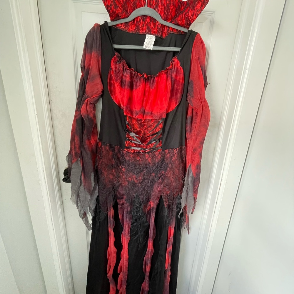 Red and Black Gothic Dress